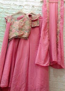 💗Elegant Pink Kurta Set & Shrug🌷