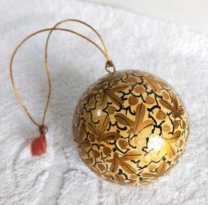 Handpainted Christmas Tree Ornament, Paper Machie