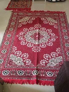Red Floral Mat