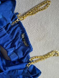 Zara Blue Chain Strap Top