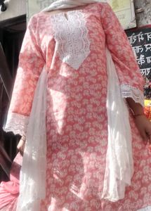 Pink Floral Kurta