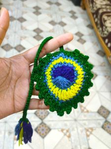 Crochet Peacock Ornament
