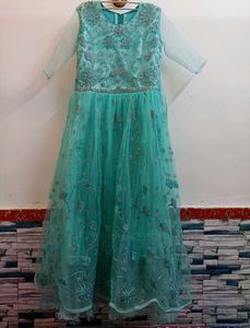 Flowy Teal Net Dress - Perfect for Twirling