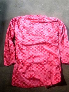 Pink Checkered Long Sleeve