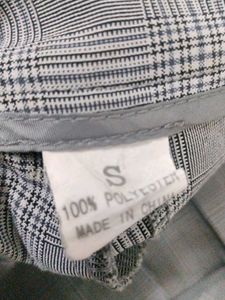 Gray Plaid Ankle Pants