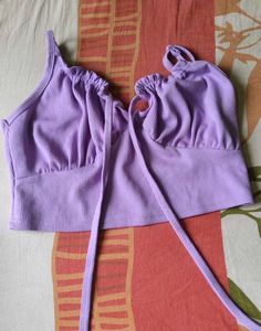 Cute Purple Crop Top