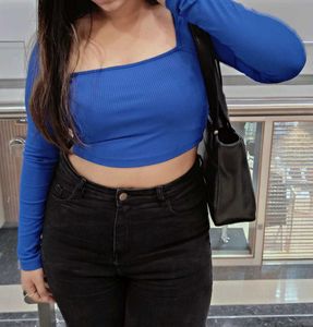 Blue Long Sleeve Top
