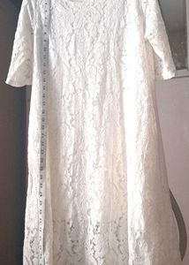 Elegant White Lace Dress
