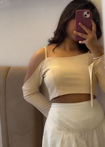 Flarred Stylish Sleeves Cut Top