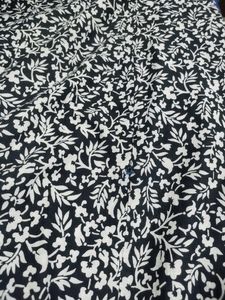 Shree Floral Print Kurta In Black White