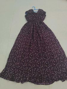 Floral Maxi Dress With Capri