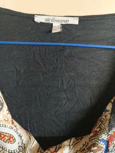 Paisley Print Cowl Neck Top