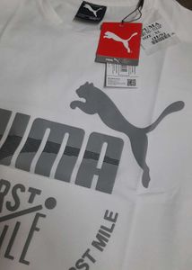 Puma White Graphic Tee