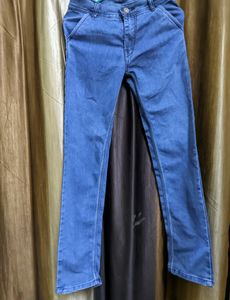 Blue Mid Rise Jeans For Boys