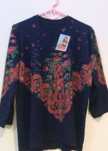 Vintage Floral Embellished Top