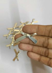 Silver Ribbon/Bow Charms (15 pcs)