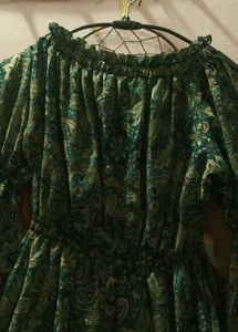 Pair Of Floral Print Peasant Tops For Women