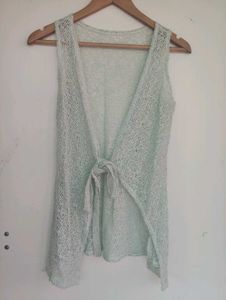Crochet Tie-Front Vest
