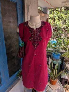Pure Cotton Embroidered Kurta