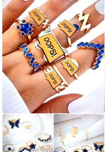 Blue 💍 stonev✨ Rings Set