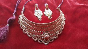 Gold Plated Choker Necklace Set