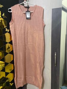 Zink Ribbed Sleeveless Tunic Dress
