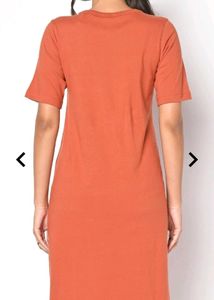 Only Cotton Tshirt Dress With Side Slit