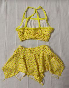 Cute Yellow Polka Dot Swimsuit