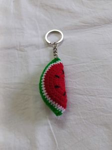 Crochet Watermelon Keychain