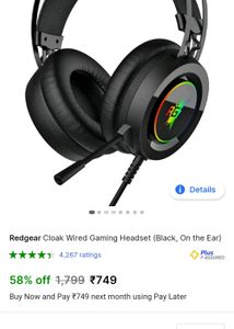 Readgear RGB Headphone With Brand New Box