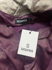 Purple metallic Front Knot Top