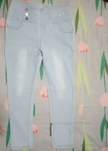 Girl's High-Waisted Denim Jeans (New)