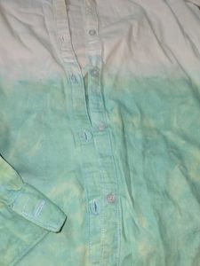 Dip-Dyed Button-Down Shirt