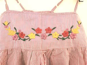 Strappy Embroidered Top