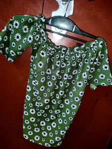 Women Olive Green Tee
