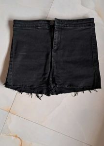 Black Hot Mini Shorts