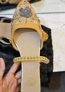 Mustard Yellow Embellished Heel.