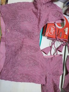 Women Lavender Lahnga Choli