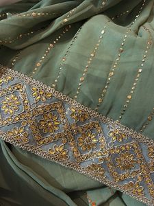 Elegant Green Sharara set,fit M to XL