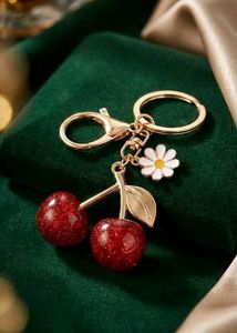 Cute Cherry & Daisy Keychain