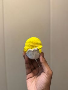 Crochet Chick in Egg Toy Keychain