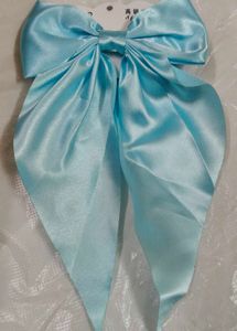 Blue Bow Hair Tie