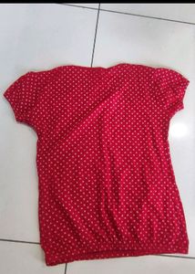 Cute Red Polka Dot Top