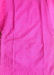 Pink Eyelet Fabric Chicken Fabri,L,35