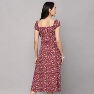 Floral Print Midi Dress