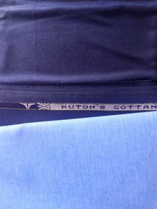 Kuton's Cotton Shirting Fabric - Blue