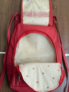 Red Leather 4-Pocket Bag
