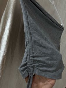 Gray Tie-Back Tube Top