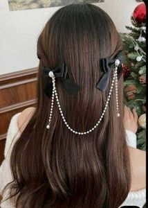 Bow Pearl Hair Clips