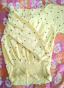 Yellow Polka Dot Top